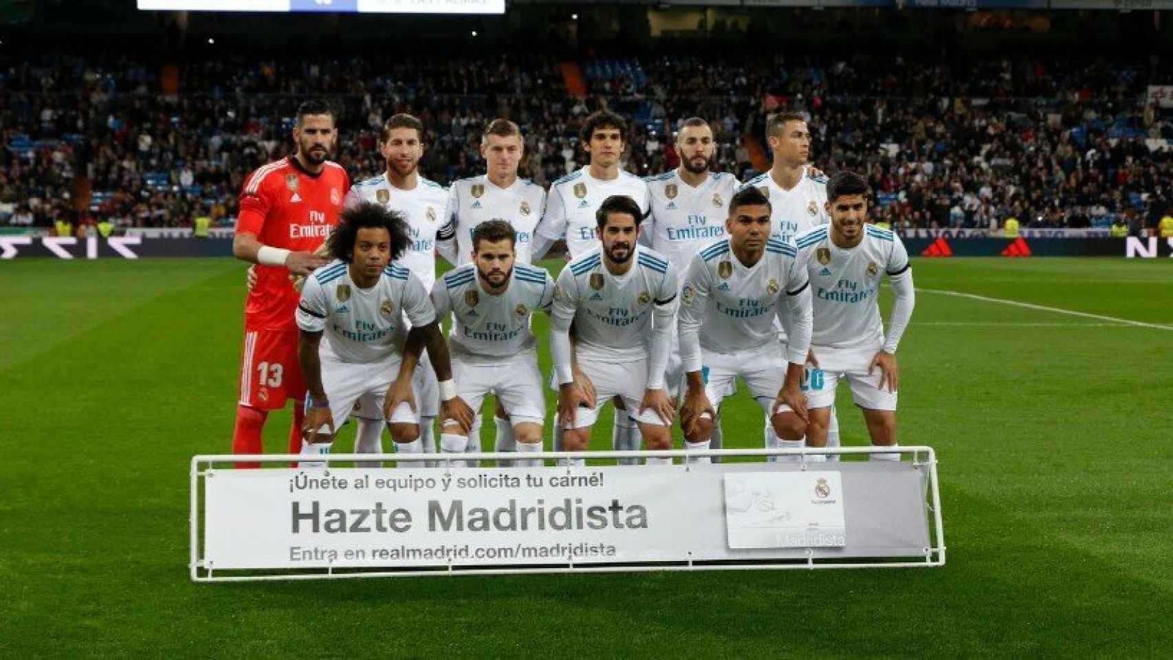 Once del Real Madrid contra Las Palmas. Foto: Pedro Rodríguez / El Bernabéu
