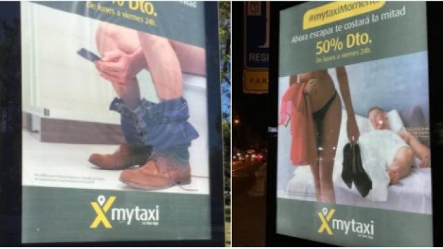 Sexo y retretes, pero sin taxis: MyTaxi la lía parda con una campaña