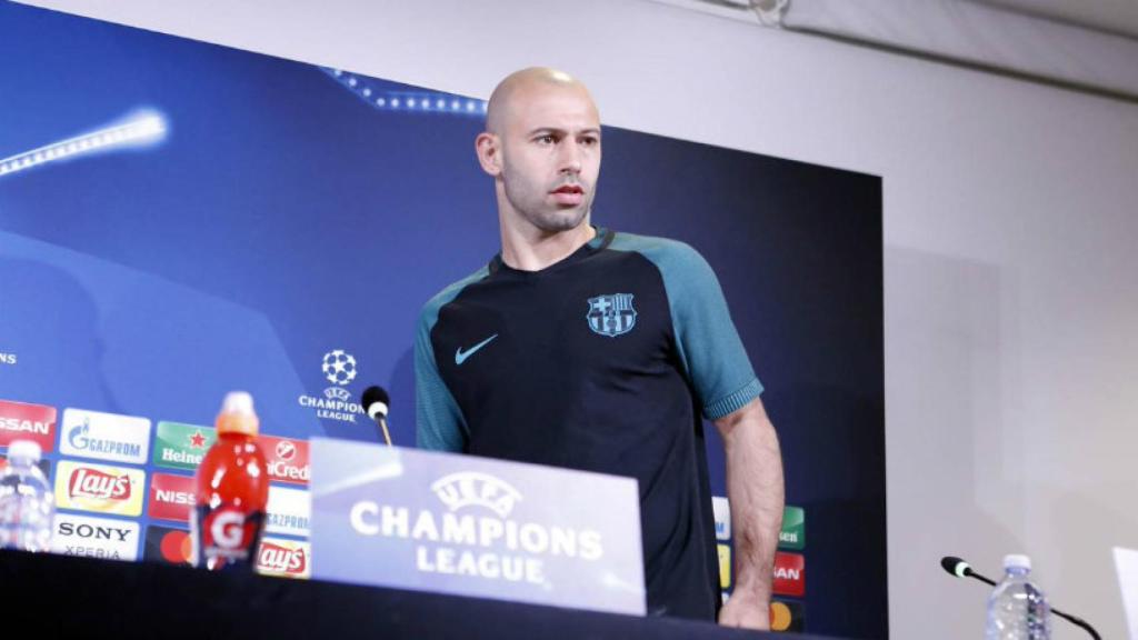 Mascherano en rueda de prensa. Foto. fcbarcelona.es