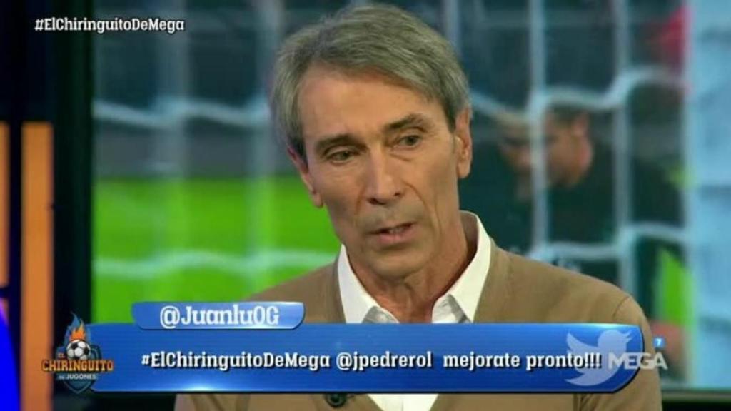 Lobo Carrasco da su opinión en El Chiringuito. Foto: Twitter (@elchiringuitotv)