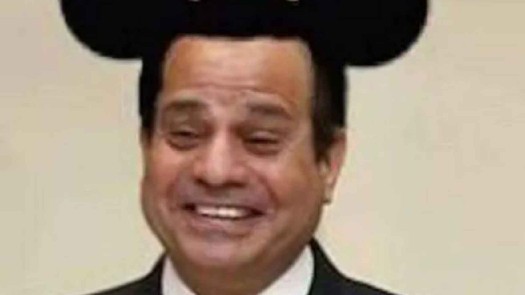 Montaje del presidente Al Sisi con las orejas de Mickey Mouse. El autor fue condenado a tres años de prisión.
