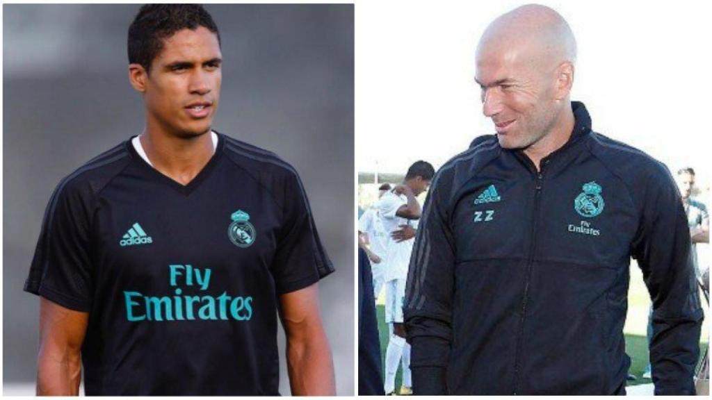 Varane y Zidane