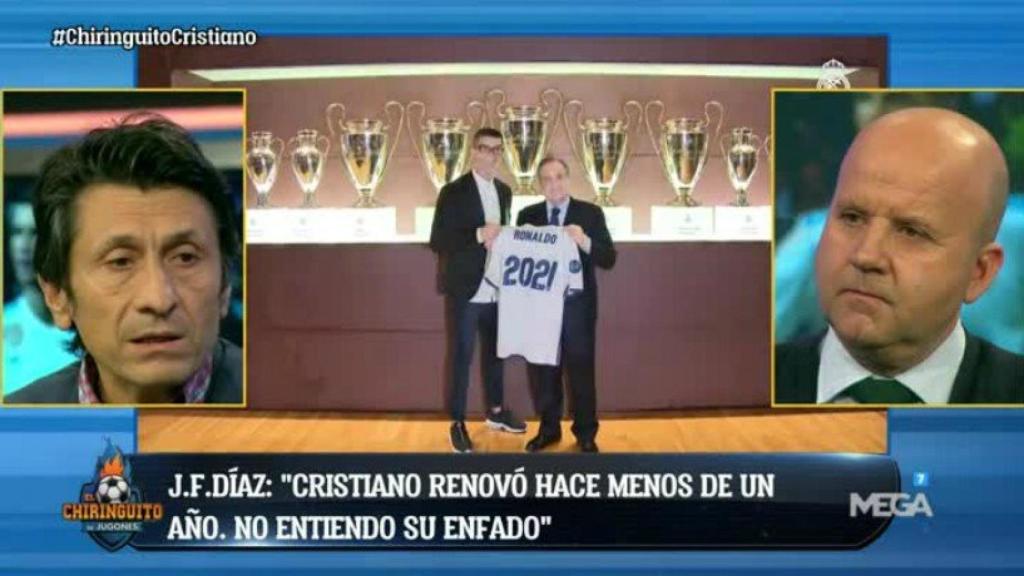 José Féliz Díaz no entiende el deseo de marcharse de Cristiano. Foto: Twitter (@elchiringuitotv)