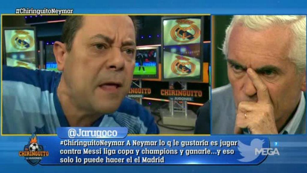 Roncero, en El Chiringuito Foto Twitter (@elchiringuitotv)