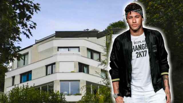 Neymar y su ya antigua casa de París.