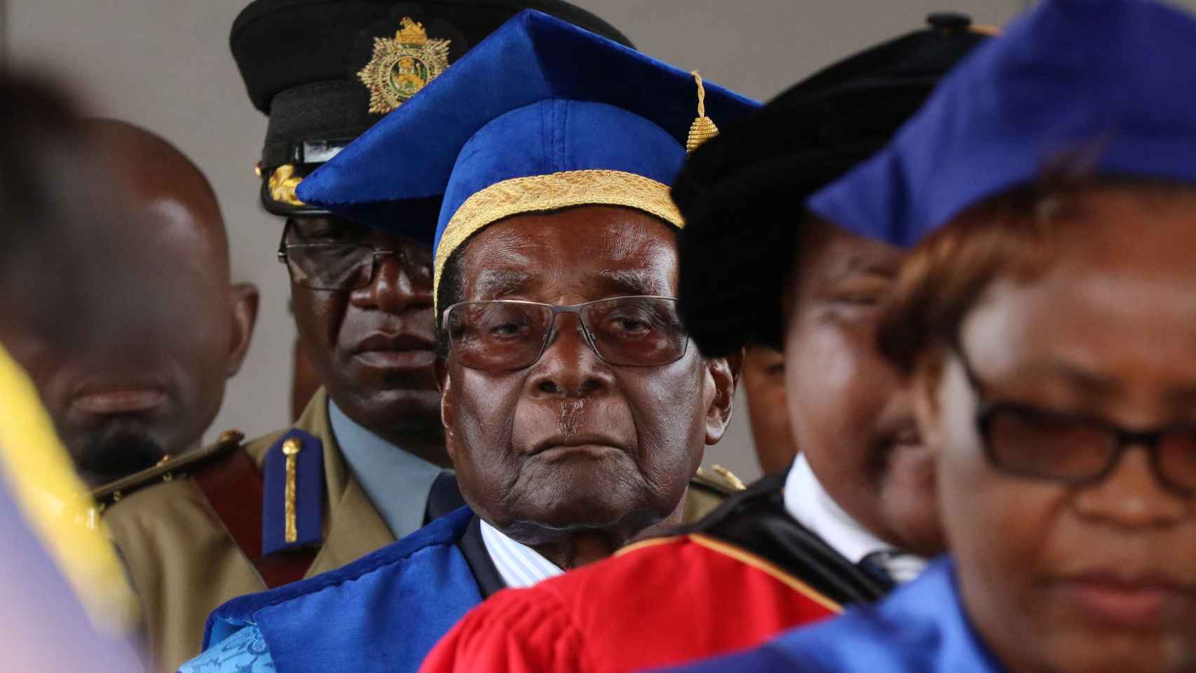 Robert Mugabe durante una graduación de la Universidad de Harare.