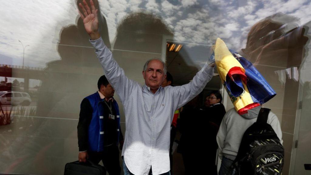 Ledezma a su llegada a Bogotá