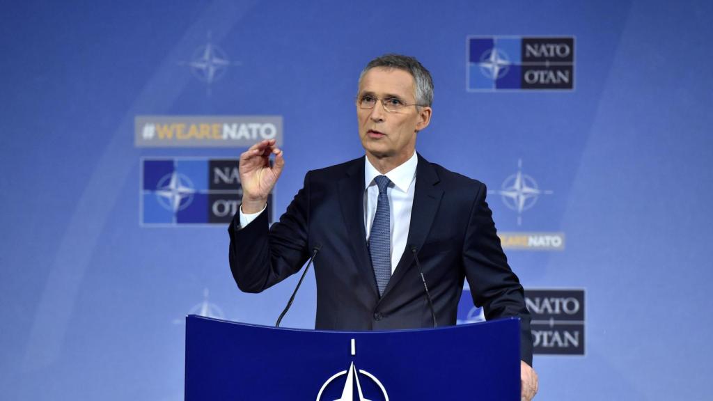 Jens Stoltenberg durante una rueda de prensa en Bruselas.