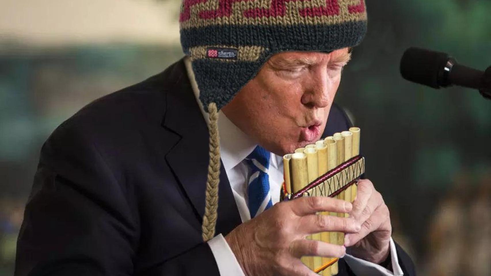 Trump bebe agua meme 2