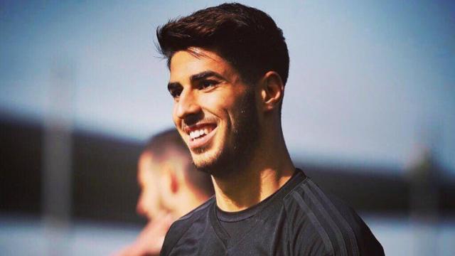 Marco Asensio, en el entrenamiento del Madrid. Foto. Twitter (@marcoasensio10)