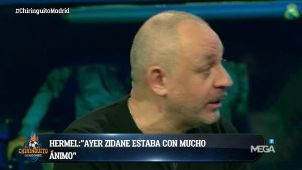 Frédéric Hermel en El Chiringuito. Foto: Twitter (@elchiringuitotv)