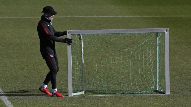 Simeone coloca la portería en la ciudad deportiva Wanda Majadahonda.