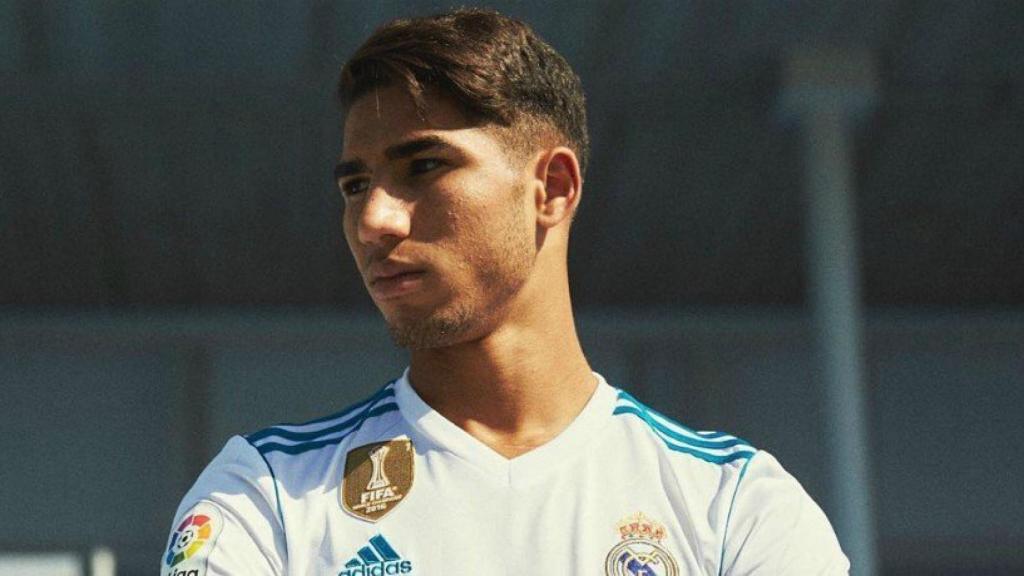 Achraf, con la equipación del Real Madrid. Foto: Instagram (@AchrafHakimi)