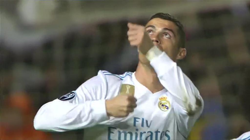 Cristiano Ronaldo celebra el quinto gol ante el APOEL