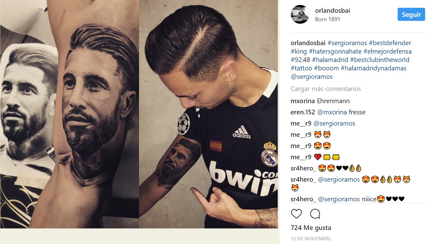 El increíble tatuaje que ha dejado sin palabras a Sergio Ramos