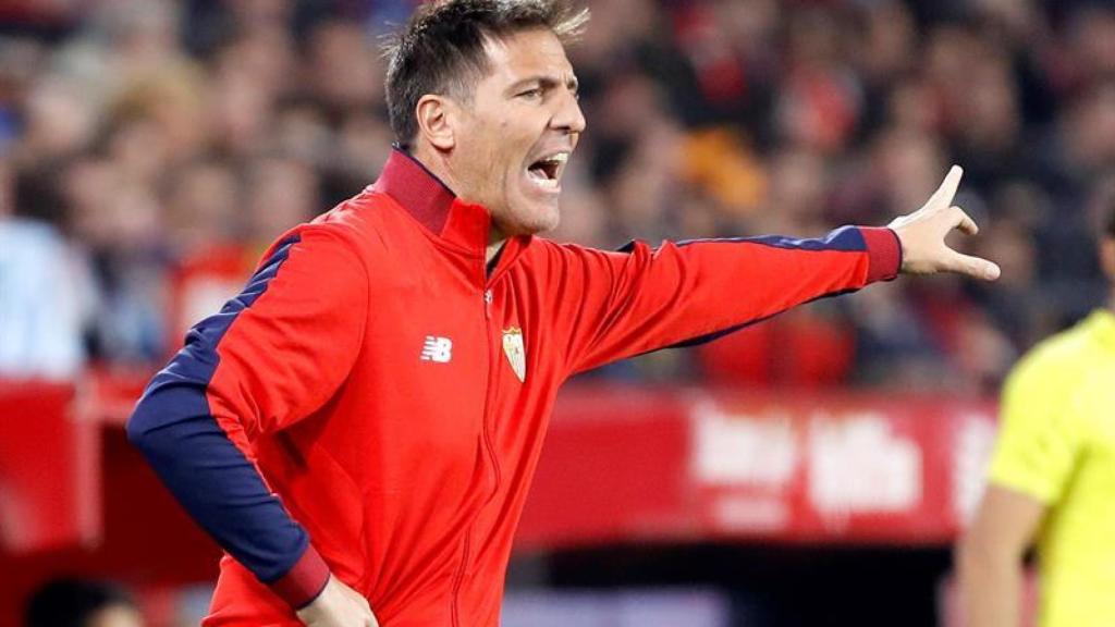 Eduardo Berizzo durante un partido con el Sevilla.