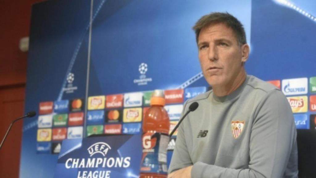 Eduardo Berizzo, entrenador del Sevilla, en rueda de prensa. Foto: sevillafc.es