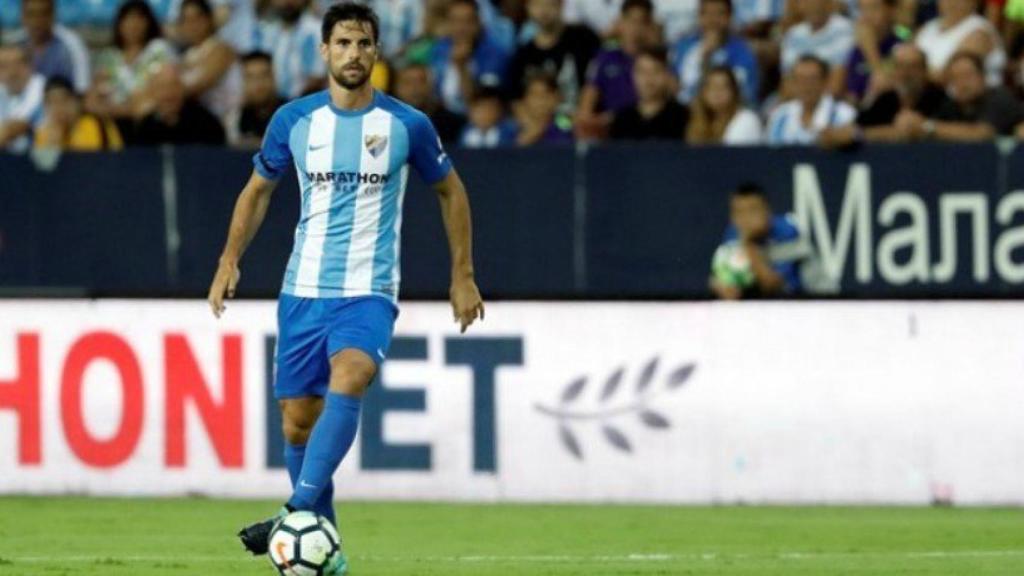 Adrían González con el Málaga. Foto: malagacf.com