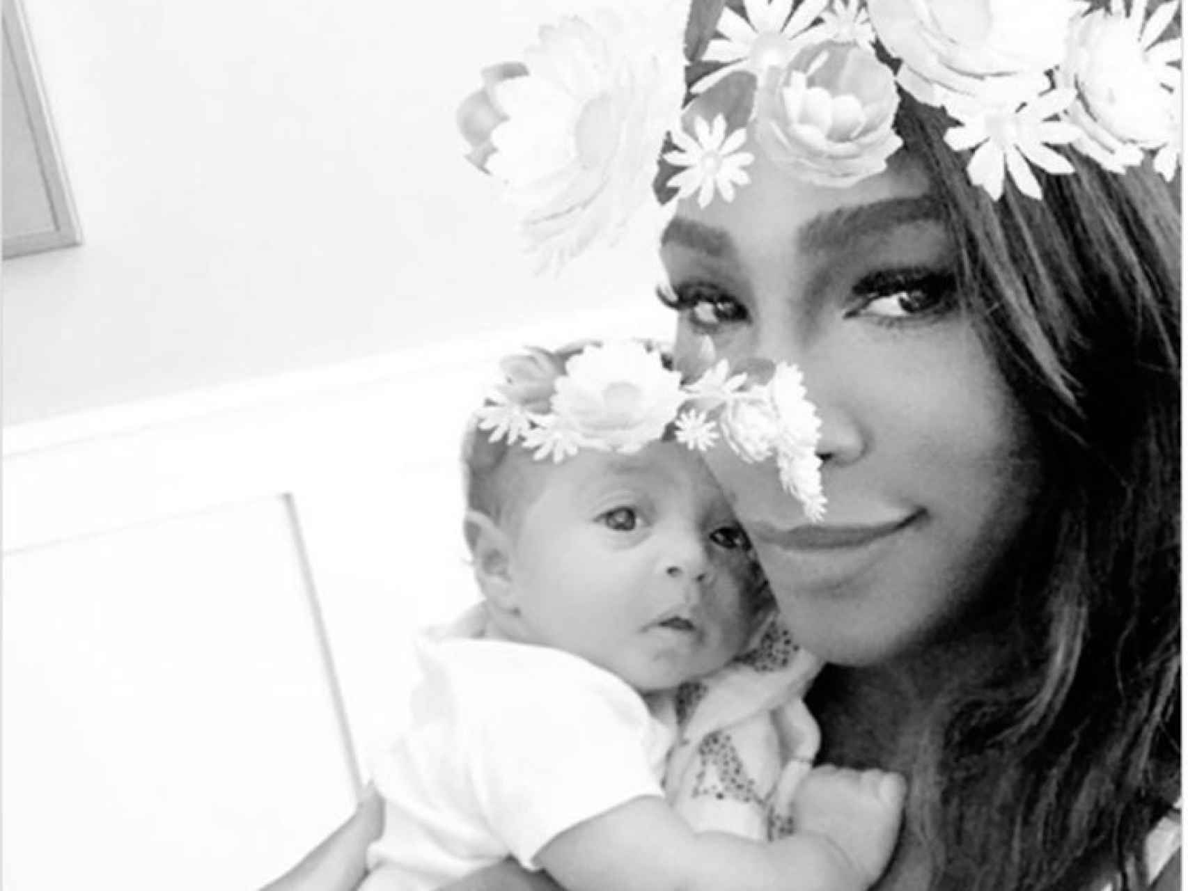 Serena Williams y su hija.