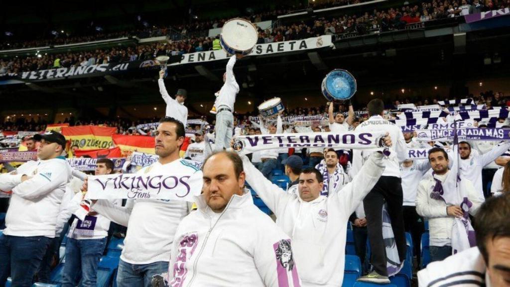 Grada Fans Real Madrid, en el partido contra Las Palmas. Foto: Pedro Rodríguez / El Bernabéu