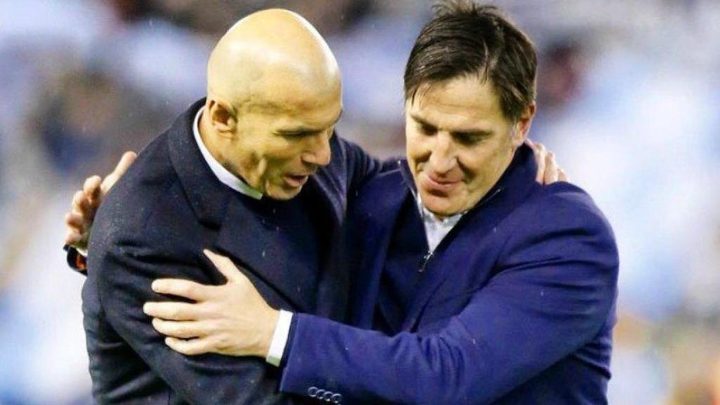 Zidane y Berizzo en un partido. Foto. Instagram (@zidane)