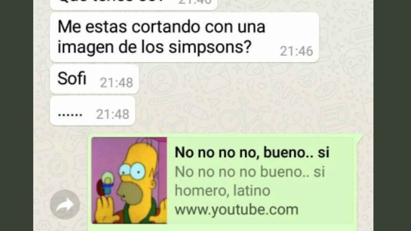 Usa memes de Los Simpson para cortar a su novio y se ríe hasta él