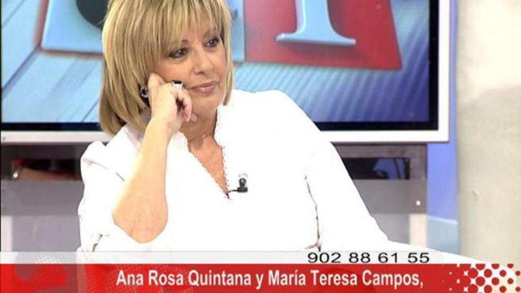 Teresa Campos durante la entrevista