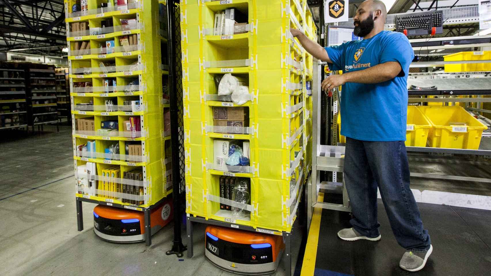 Los robots Kiva, de Amazon.