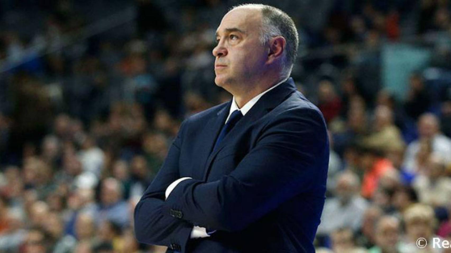 Pablo Laso durante un partido del Real Madrid