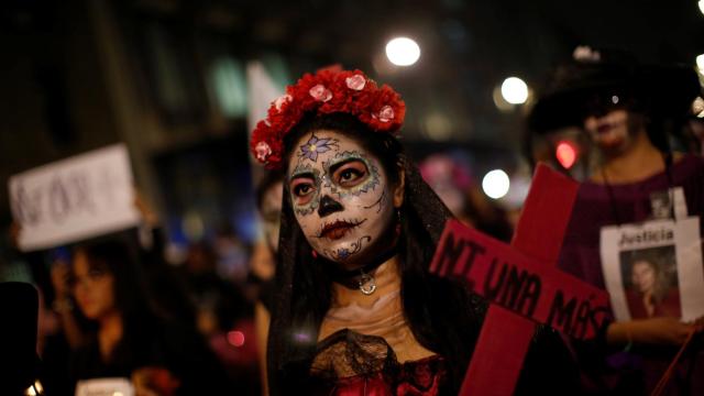 Activista contra los feminicidios en Ciudad de México