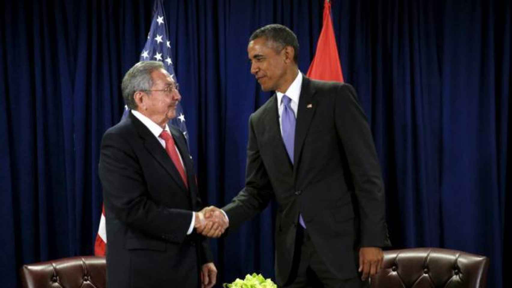 Raúl Castro y Barack Obama en su encuentro en 2016.