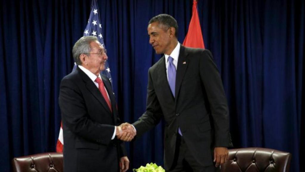 Raúl Castro y Barack Obama en su encuentro en 2016.