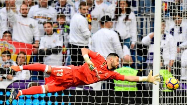 Casilla, durante el partido ante el Málaga.