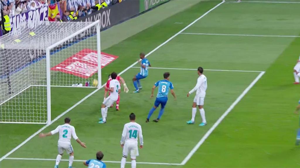 Gol anulado al Málaga