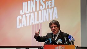 Puigdemont, en la presentación de la candidatura de JxCat.