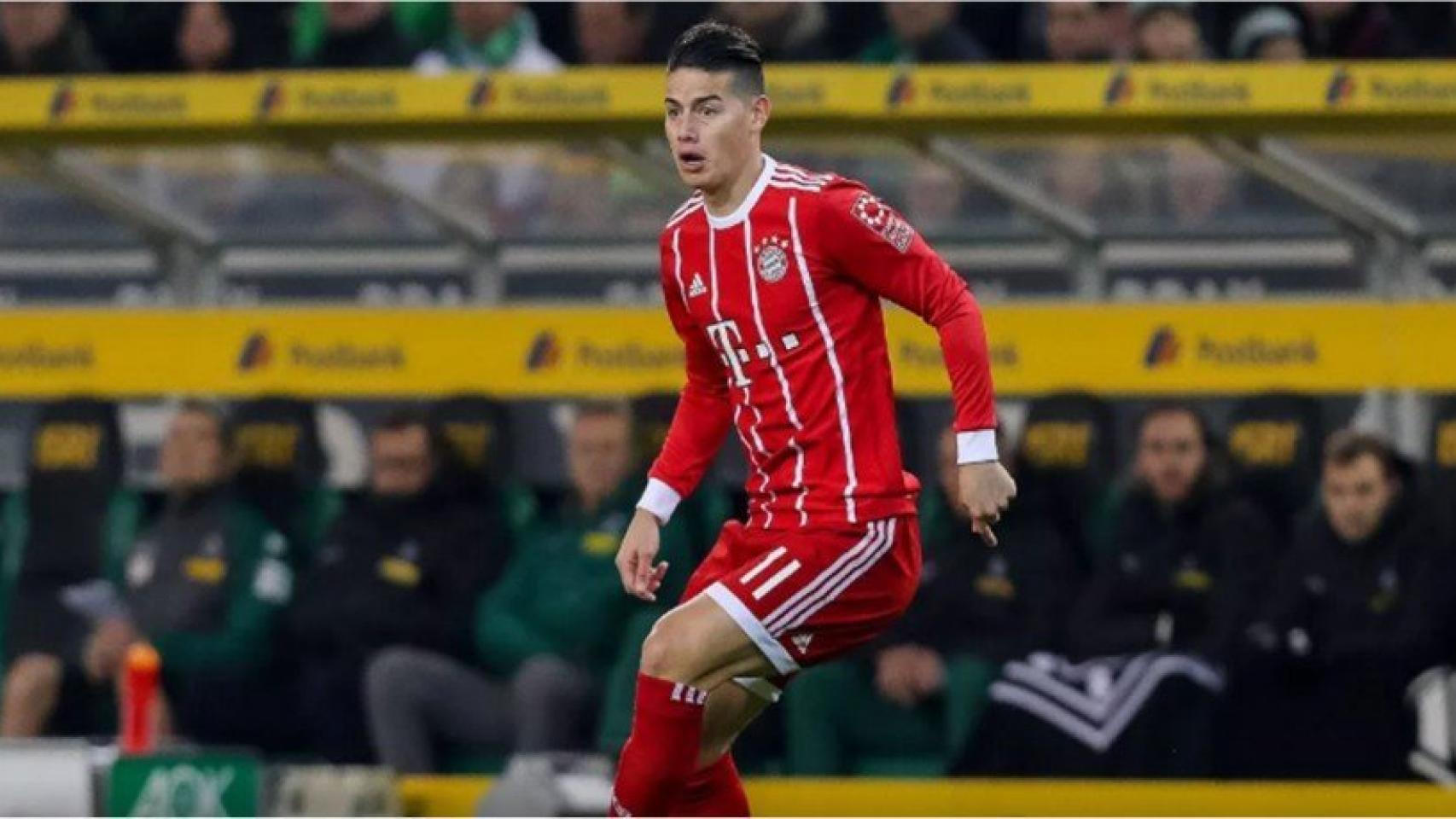 James durante el partido ante el Monchengladbach. Foto: fcbayern.com