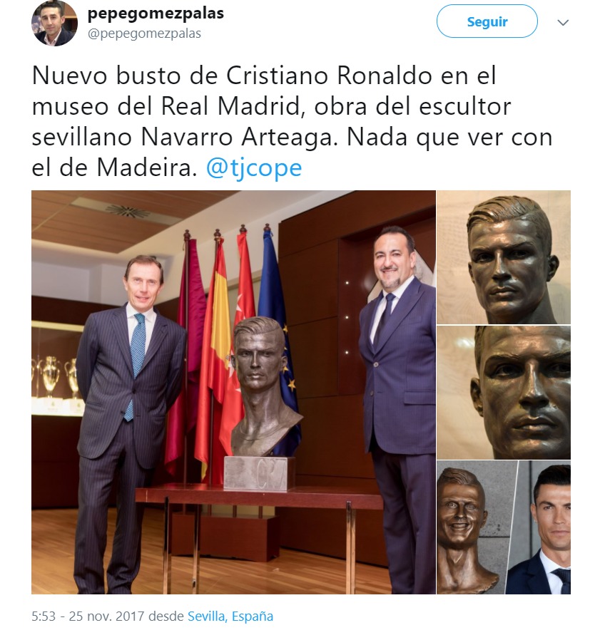 Cristiano tiene nuevo busto y se expondrá en el museo del Madrid