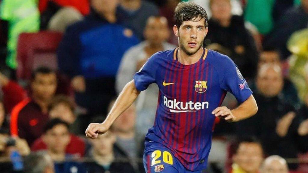 Sergi Roberto con el Barça. Foto: Twitter (@SergiRoberto10)