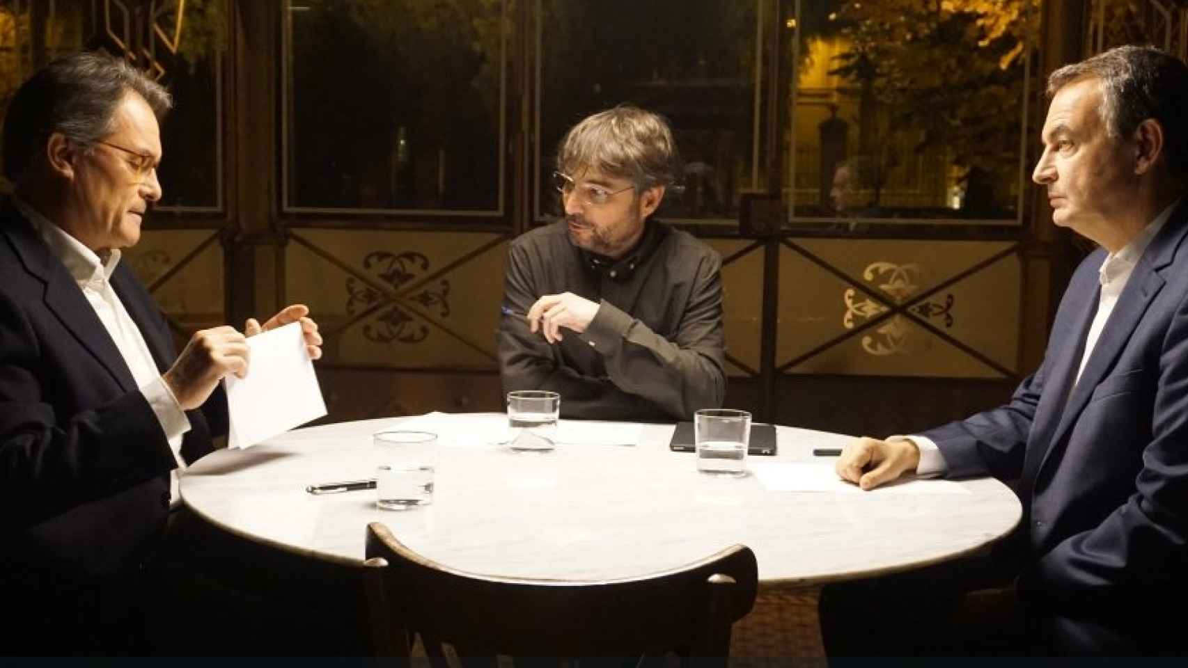 Artur Mas y José Luis Rodríguez Zapatero, entrevistados por Jordi Evole.