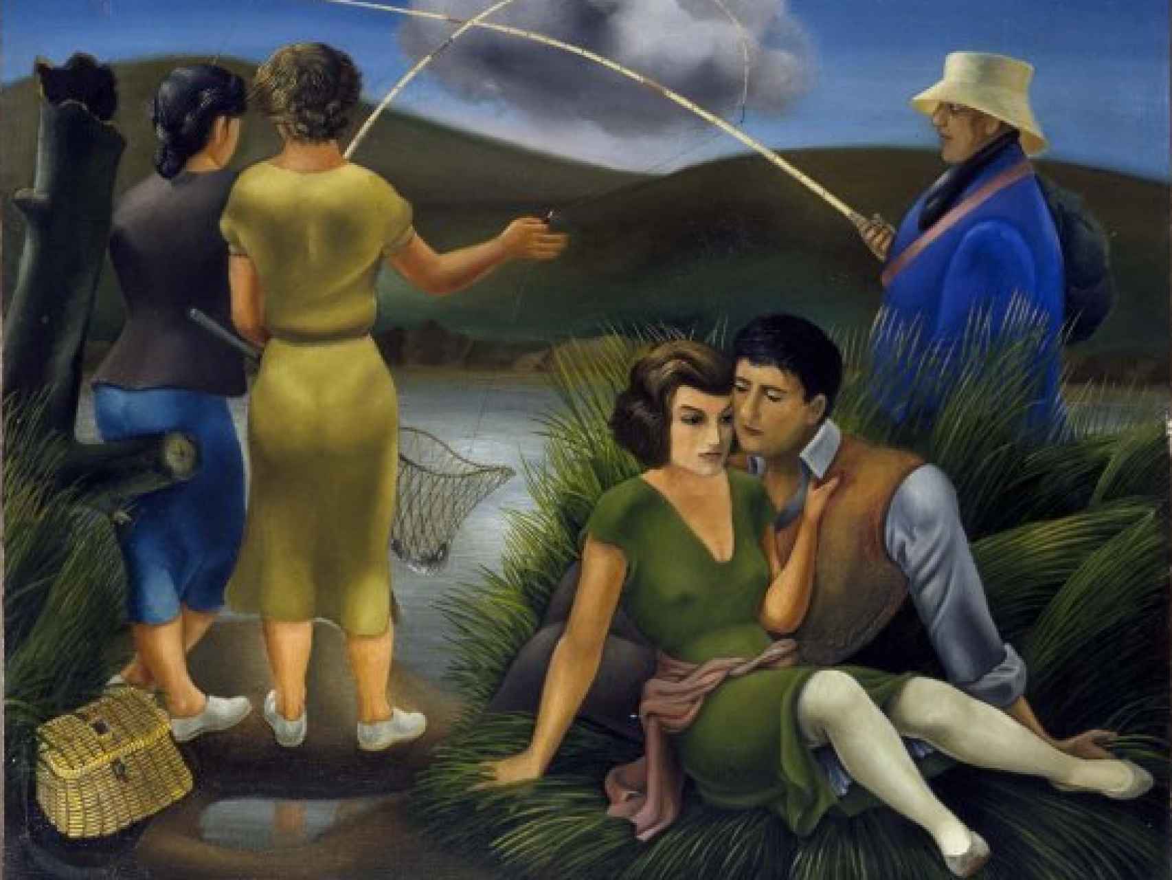 Jóvenes y un pescador, de 1936, obra de Ponce de León en el Museo Reina Sofía.