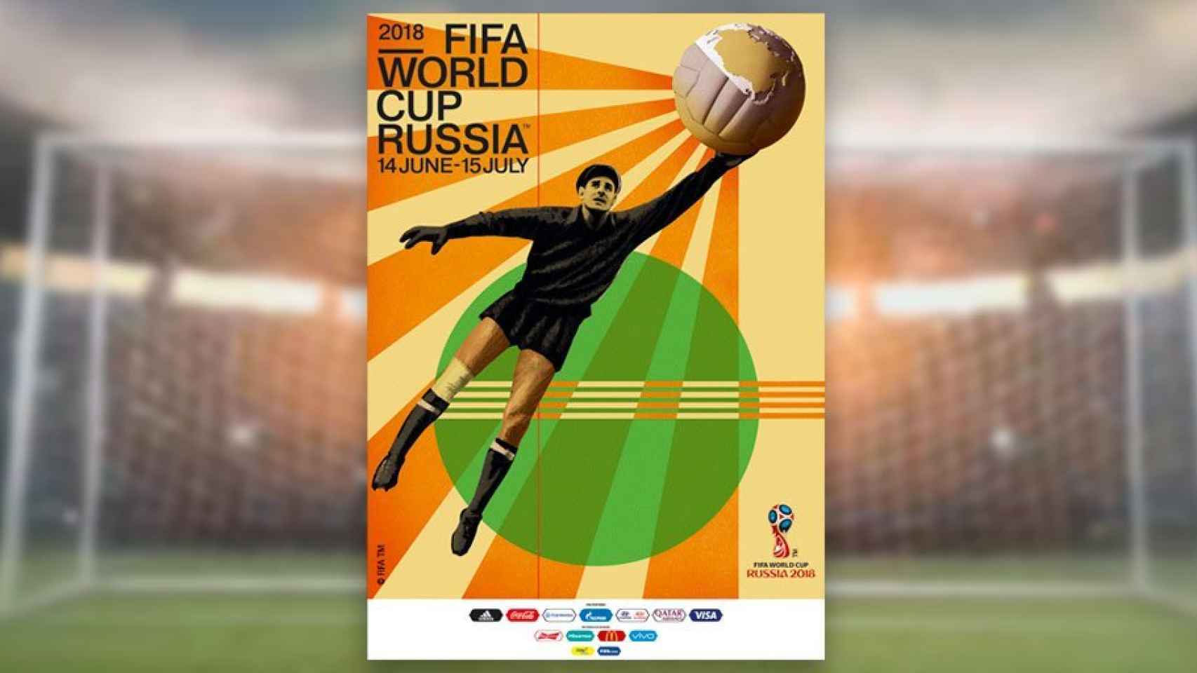 Cartel oficial del Mundial de Rusia 2018.