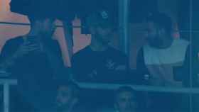 Sergio Ramos, Marco Asensio y Dani Carvajal viendo el partido de Copa del Rey