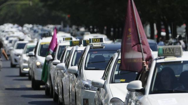 Protestas del taxi en Sevilla.