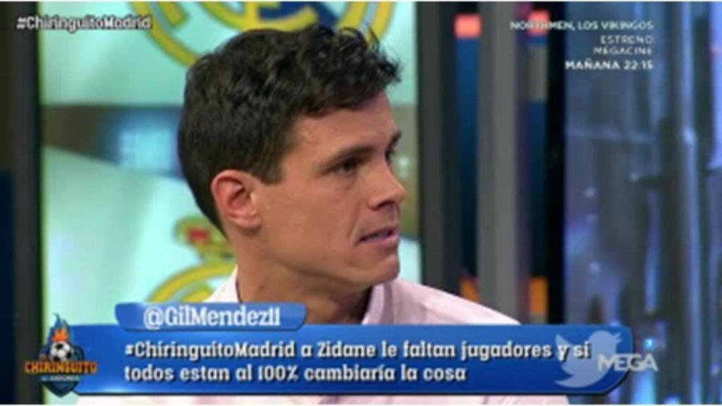 Edu Aguirre en El Chiringuito. Foto Twitter (@elchiringuitotv)