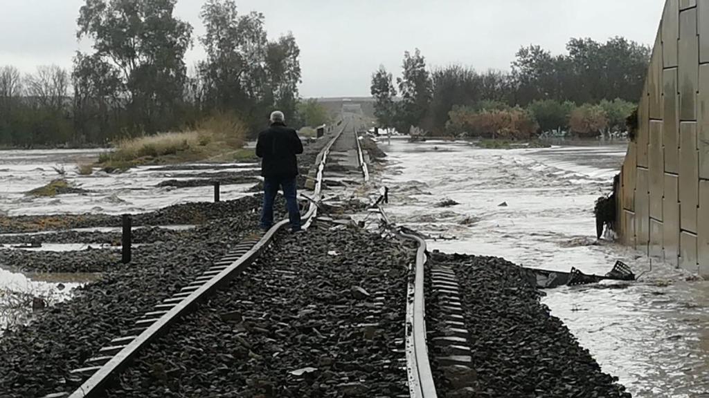 Imagen de la zona en la que ha descarrilado el tren.