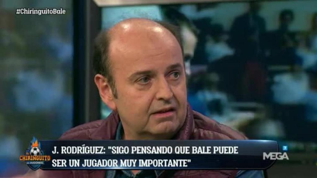 Juanma Rodríguez defiende a Bale en El Chiringuito. Foto: Twitter (@elchiringuitotv)