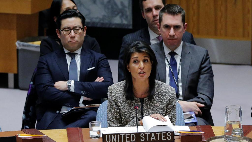 La embajadora de EEUU en Naciones Unidas, Nikki Haley.