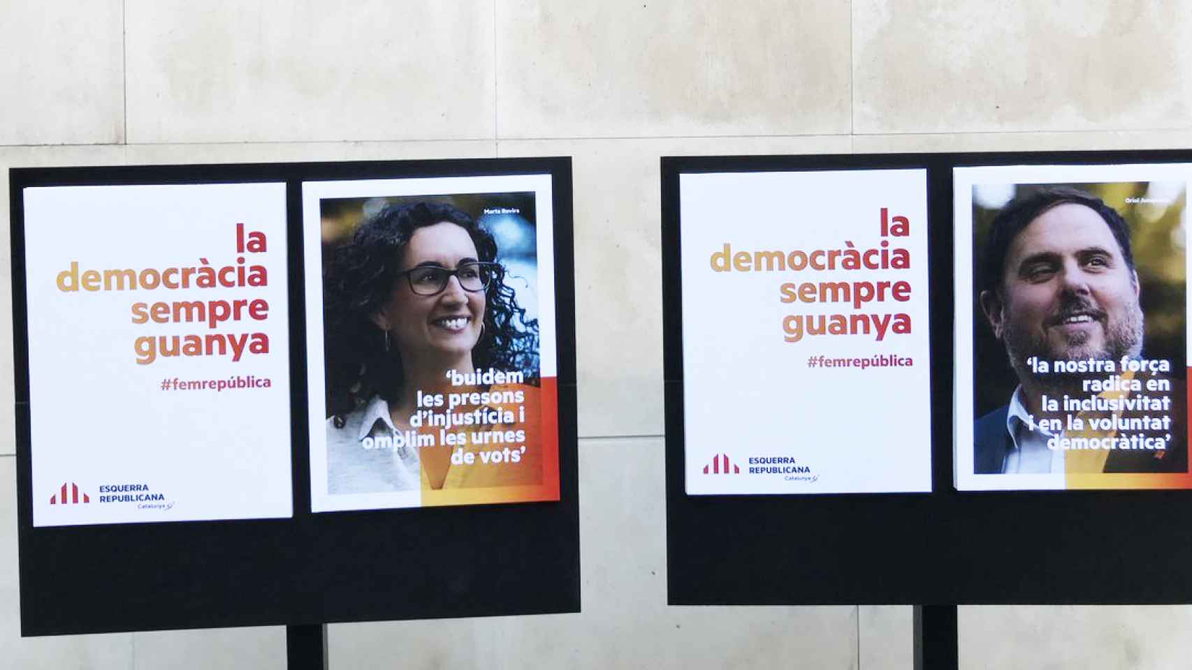 Presentación de los carteles electorales de ERC