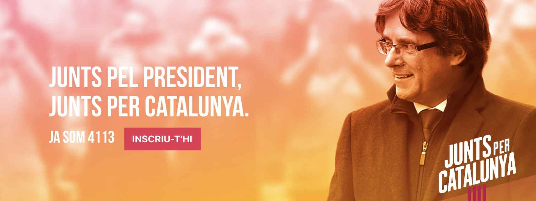 Banner de la web electoral de Junts per Catalunya