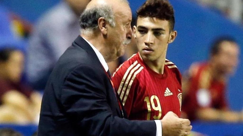 Del Bosque y Munir en el debut del segundo con la absoluta española.